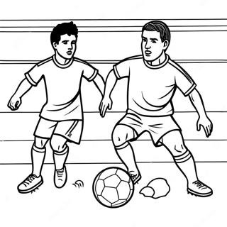 Halaman Mewarnai Pertandingan Sepak Bola Yang Seru 13147 2876