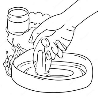 Halaman Mewarnai Langkah Langkah Mencuci Tangan Interaktif 131617-64319