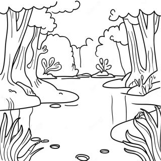 Halaman Mewarnai Tepi Sungai Yang Misterius 131797 64454