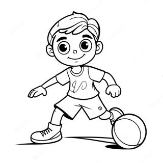 Halaman Mewarnai Vini Jr Menggiring Bola 132053-64651