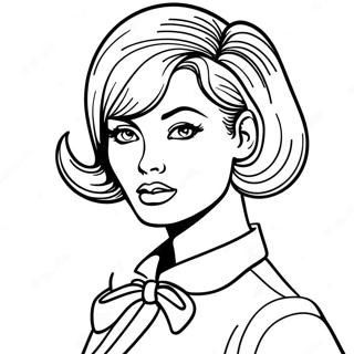 Halaman Mewarnai Fashion Retro Tahun 60 An 132231-64793