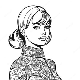 Halaman Mewarnai Fashion Retro Tahun 60 An 132231-64794