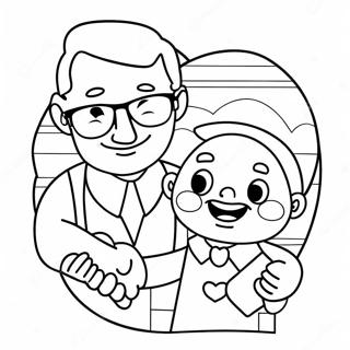 Halaman Mewarnai Kakek Selamat Hari Ayah Dengan Hati 132311 64861