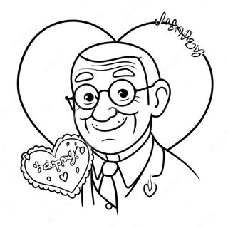 Halaman Mewarnai Kakek Selamat Hari Ayah Dengan Hati 132311 64863