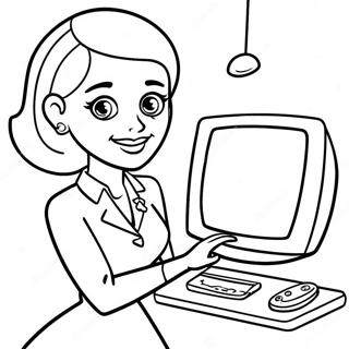 Halaman Mewarnai Wanita Tv Kartun Dengan Warna Cerah 132542-65041