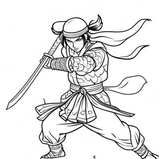 Halaman Mewarnai Giyu Tomioka Dengan Pedang Nichirin 132877-65301