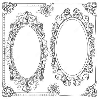Halaman Mewarnai Bingkai Oval Dekoratif 132926-65333