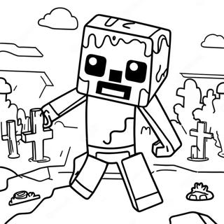 Halaman Mewarnai Zombie Minecraft 133260-65566