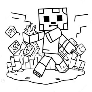 Halaman Mewarnai Zombie Minecraft 133260-65567