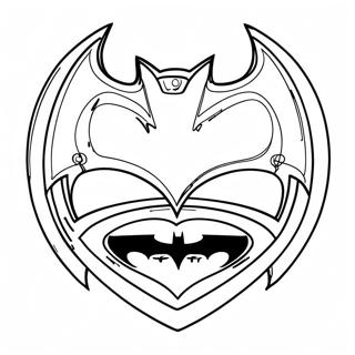 Logo Batman Halaman Mewarnai