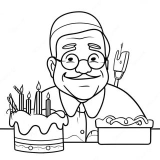 Halaman Mewarnai Kakek Yang Berwarna Warni 133364-65674