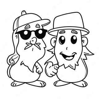 Halaman Mewarnai Karakter Pecandu Yang Lucu 133466-65752