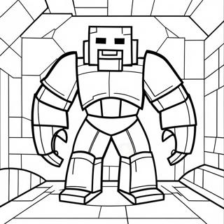 Halaman Mewarnai Iron Golem Minecraft 133593-65843