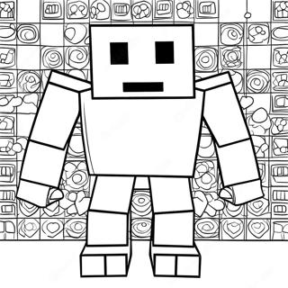 Halaman Mewarnai Iron Golem Minecraft Yang Imut 133594-65846