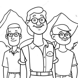 Halaman Mewarnai Karakter Raja Bukit Yang Petualang 133828-66032