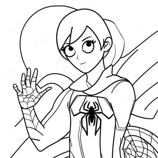 Halaman Mewarnai Miles Morales Dengan Spider Gwen 133854-66052