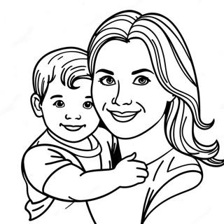 Ibu Dan Anak Halaman Mewarnai