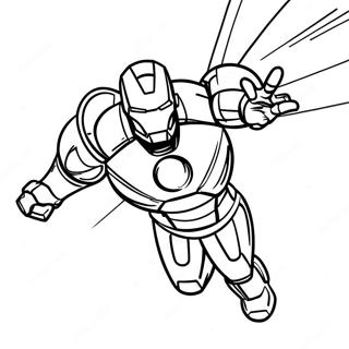 Halaman Mewarnai Iron Man Dalam Penerbangan 134138-66270