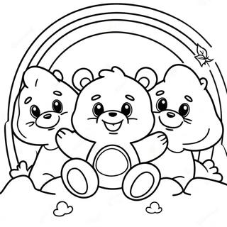 Halaman Mewarnai Care Bears Berwarna Warni Di Pelangi 134189-66311