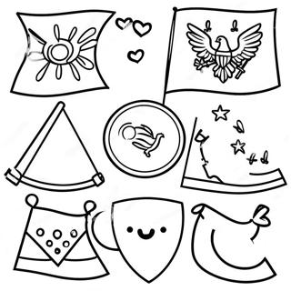 Bendera Negara Halaman Mewarnai