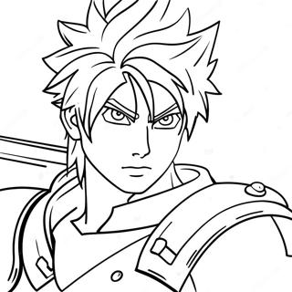 Gambar Mewarnai Cloud Strife Dalam Pertempuran 134468 66532