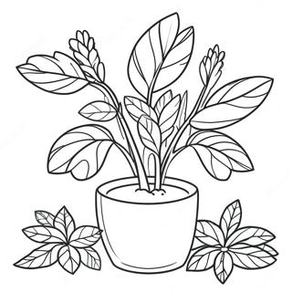 Halaman Mewarnai Tanaman Mint Yang Ceria 134496 66560