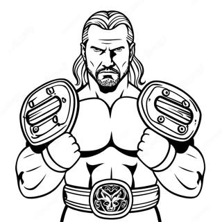 Gambar Mewarnai Triple H Memegang Dua Sabuk 134702-66714