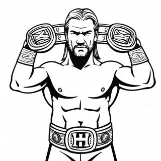 Gambar Mewarnai Triple H Memegang Dua Sabuk 134702-66715