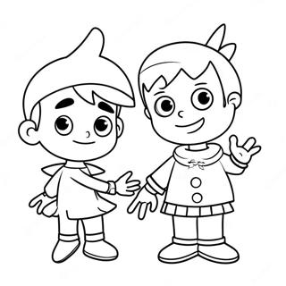 Halaman Mewarnai Timmy Turner Dengan Orang Tua Peri 135084-67005