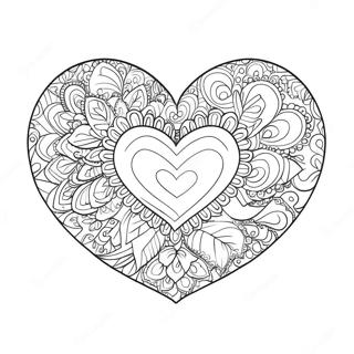 Halaman Mewarnai Hati Valentine Yang Berkilau 135191 67098