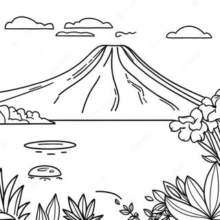 Halaman Mewarnai Gunung Taal Yang Indah 135341 67209