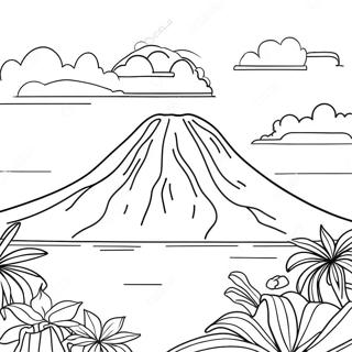 Halaman Mewarnai Gunung Taal Yang Indah 135341 67210