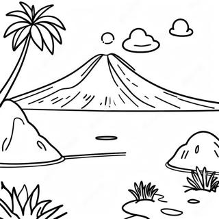 Halaman Mewarnai Gunung Taal Yang Indah 135341 67211