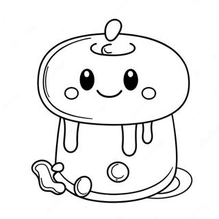 Halaman Mewarnai Marshmallow Bahagia Dengan Wajah Tersenyum 135752 67533