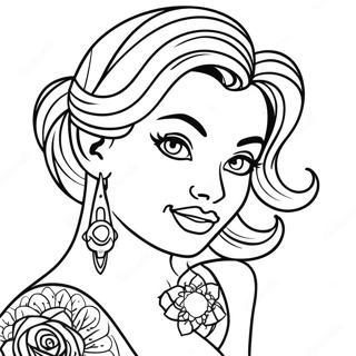 Tattoo Pin Up Untuk Dewasa Halaman Mewarnai