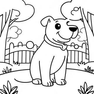 Halaman Mewarnai Anjing Bsd Yang Bahagia Di Taman 135930-67674