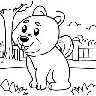 Halaman Mewarnai Anjing Bsd Yang Bahagia Di Taman 135930-67675