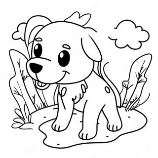 Halaman Mewarnai Anjing Bsd Petualang 135931-67677