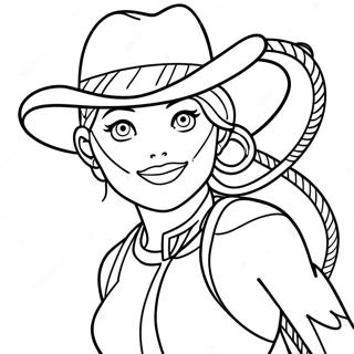 Halaman Mewarnai Jessie Dengan Lasso Nya 136057-67772