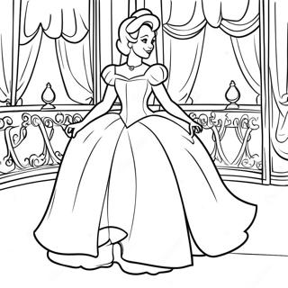 Halaman Mewarnai Cinderella Di Bal Royal 13612-2975