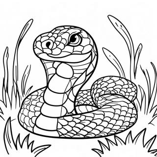 Halaman Mewarnai Python Meluncur Di Rumput 136186 67878