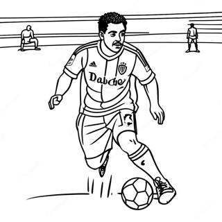 Halaman Mewarnai Xavi Mengoper Bola 136287-67957