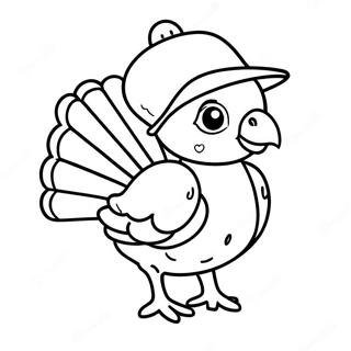 Gambar Mewarnai Bayi Kalkun Dengan Topi 136389 68037