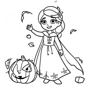 Gambar Mewarnai Elsa Trick Or Treating 136414-68054