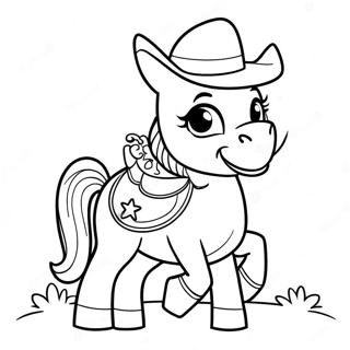 Halaman Mewarnai Sheriff Callie Menunggangi Pony 136492 68118