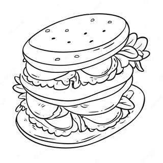 Gambar Mewarnai Sandwich Lezat 136645-68225