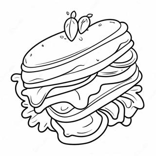 Gambar Mewarnai Sandwich Lezat 136645-68227