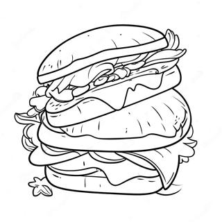 Gambar Mewarnai Sandwich Lezat 136645-68228