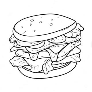 Gambar Mewarnai Sandwich Lezat 136645-68376