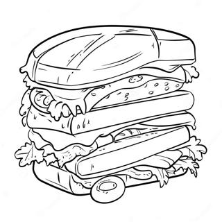 Gambar Mewarnai Sandwich Raksasa 136646-68232